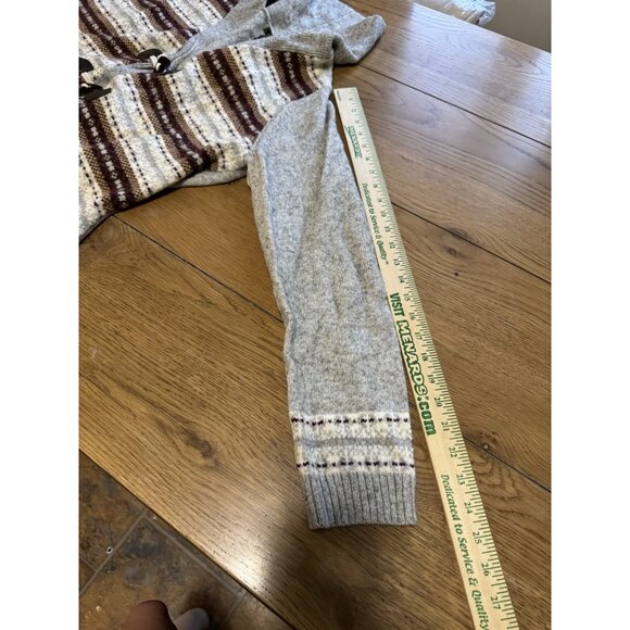 Eddie Bauer XXL Aztec Wool Blend Toggle Cardigan Sweater Cozy Country City VTG - Picture 7 of 15